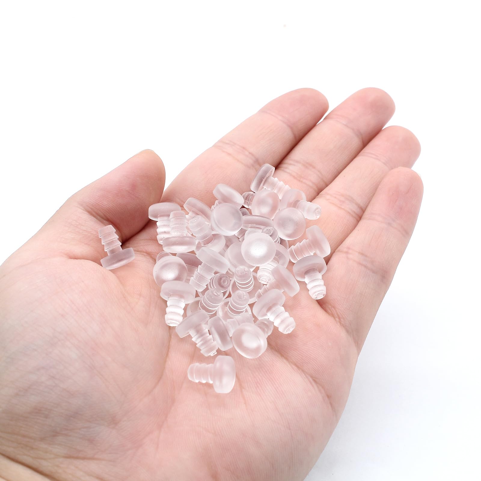 Litoexpe 30 Distanziali In Plastica Per Piani In Vetro - Trasparenti Con Stelo - Adatti A Fori Da 9 Mm (3/16")