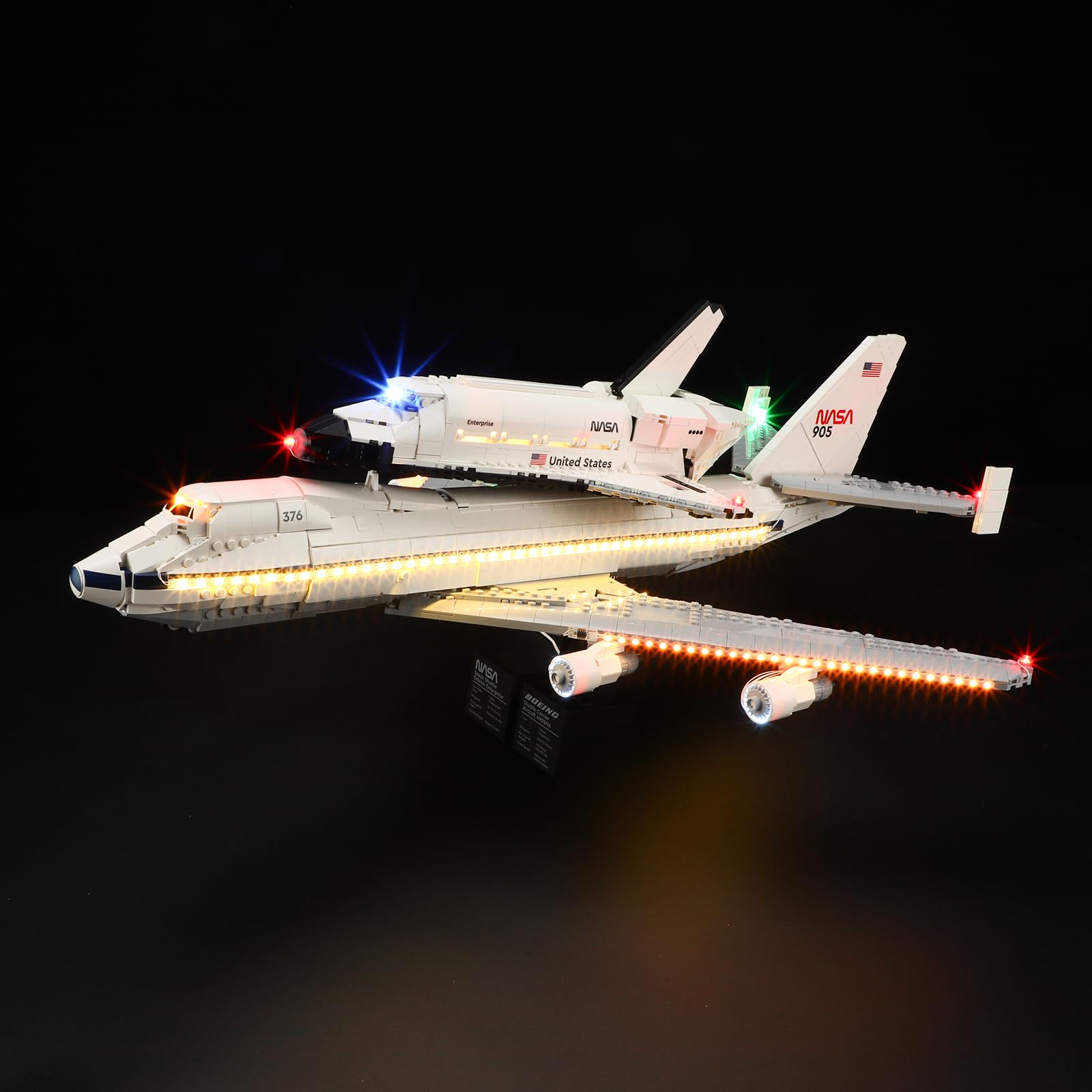 YEABRICKS LED Light for Lego-10360 ICONS Shuttle Carrier Aircraft Building Blocks Model (Building Set NOT Included)
