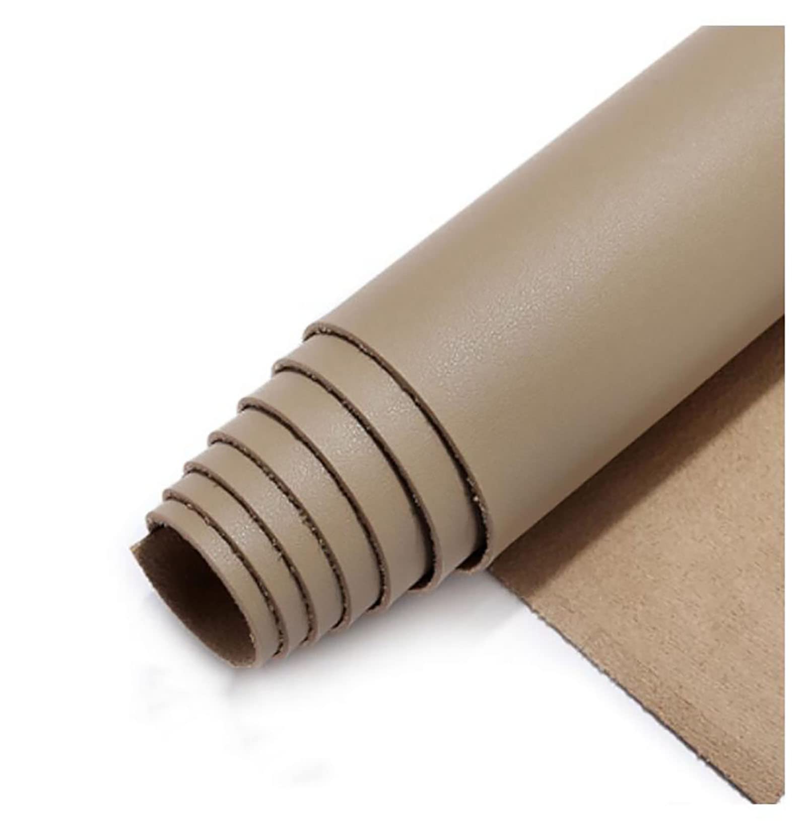 Tissu en cuir souple marron clair 1.38x5m couture broderie artisanat fait main