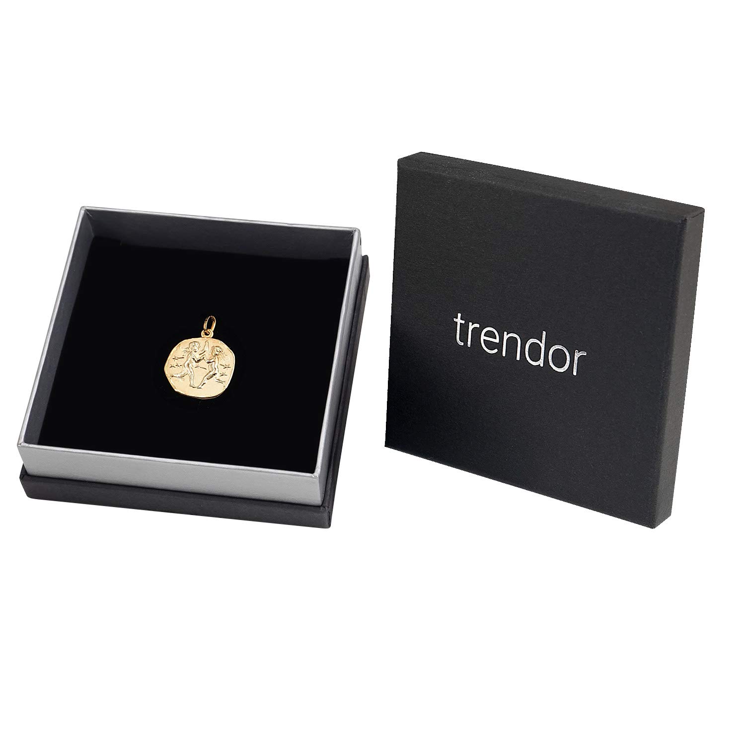 trendor Sternzeichen-Anhänger Zwilling 333 Gold 20 mm 08982-06 | Anhänger Tierkreiszeichen für Damen, Herren und Kinder, Made in Germany