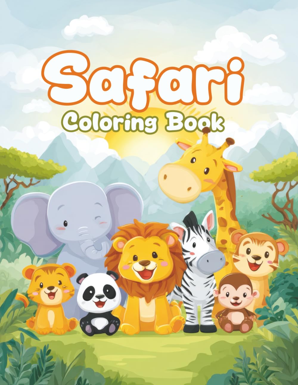 Safari & World Animals Coloring Book for Kids Ages 4–8: Cute Jungle, Savanna & Forest Animals for Fun and Learning: 45 Adorable Animal Coloring Pages ... Hands (Little Artists Coloring Collection)
