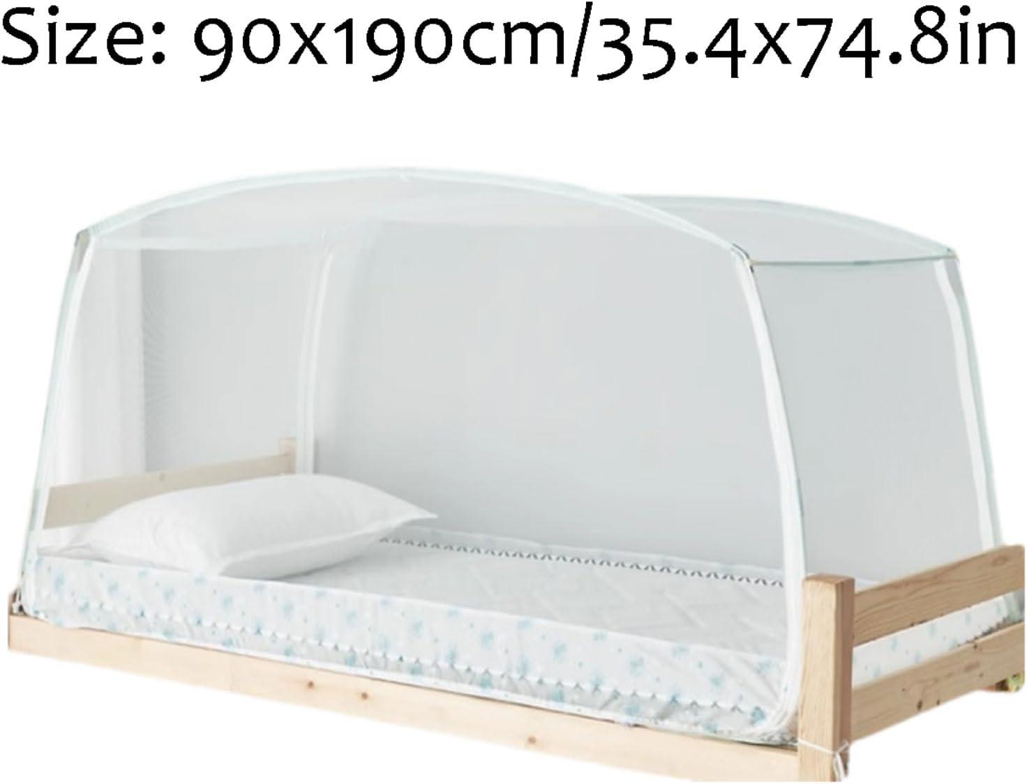 Breathable Polyester Folding Mosquito Net Tent for Bed - Pop-Up Mosquito Netting with Bottom, Easy Setup ct Protection Curtains for Home and Travel