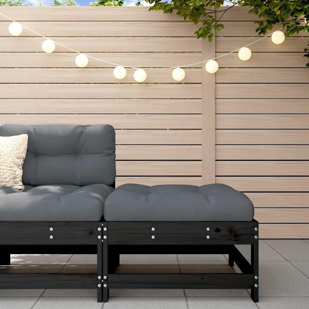 Tabouret de jardin en pin massif haut de gamme avec son coussin épais