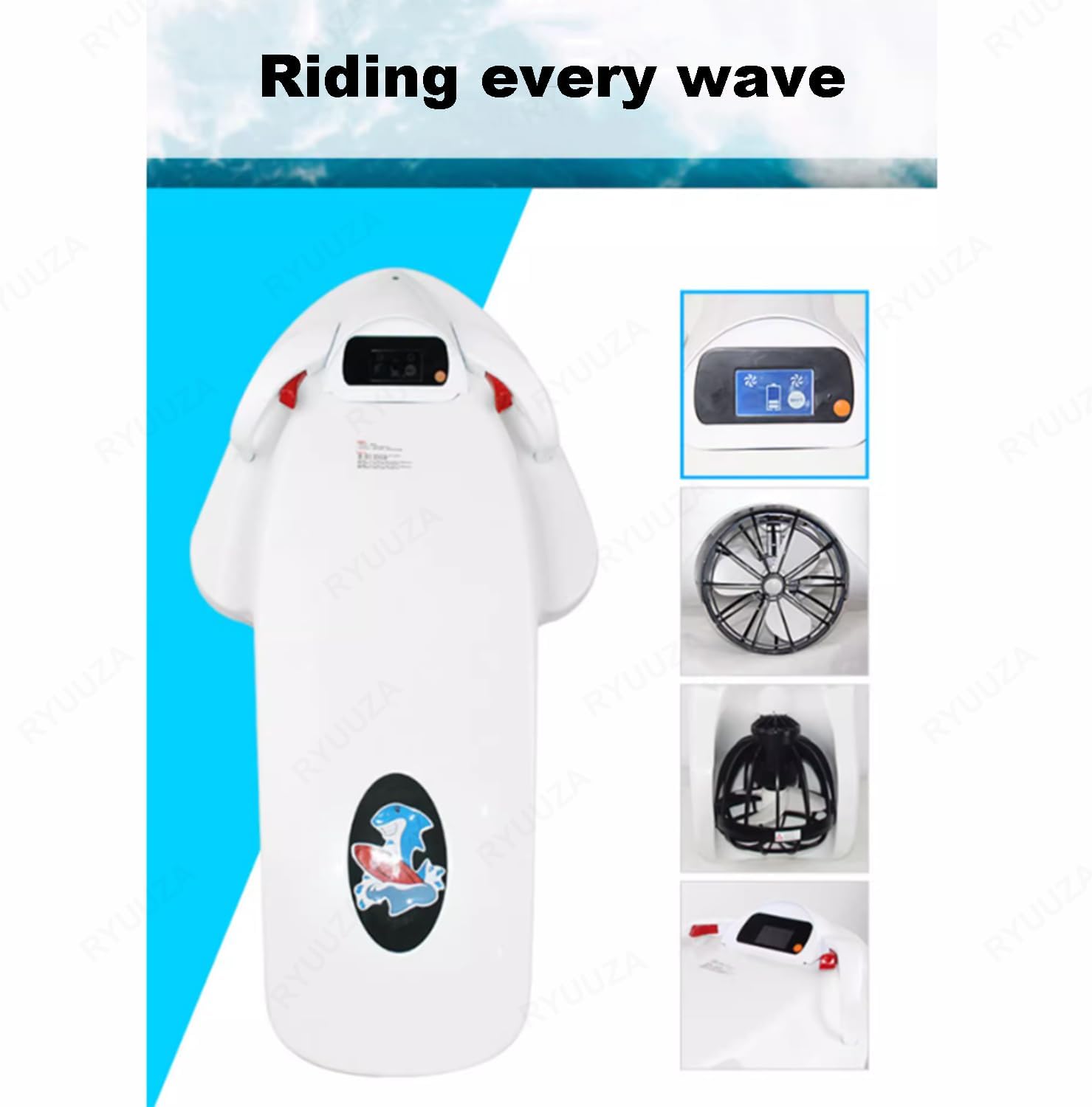 Electric Surfboard Storage Bag, 4 Speeds Underwater Scooter, Mini Adult Sea Scooter, for Diving, Swimming, Snorkeling, Adventures