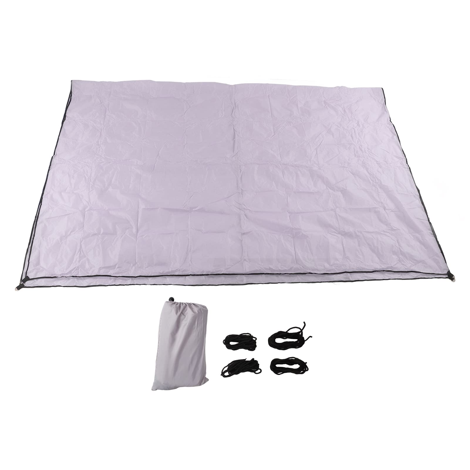 Kketeopt Rectangle UV Block Canopy Sun Shade Sail for Patios Lawns Backyards (Gray)