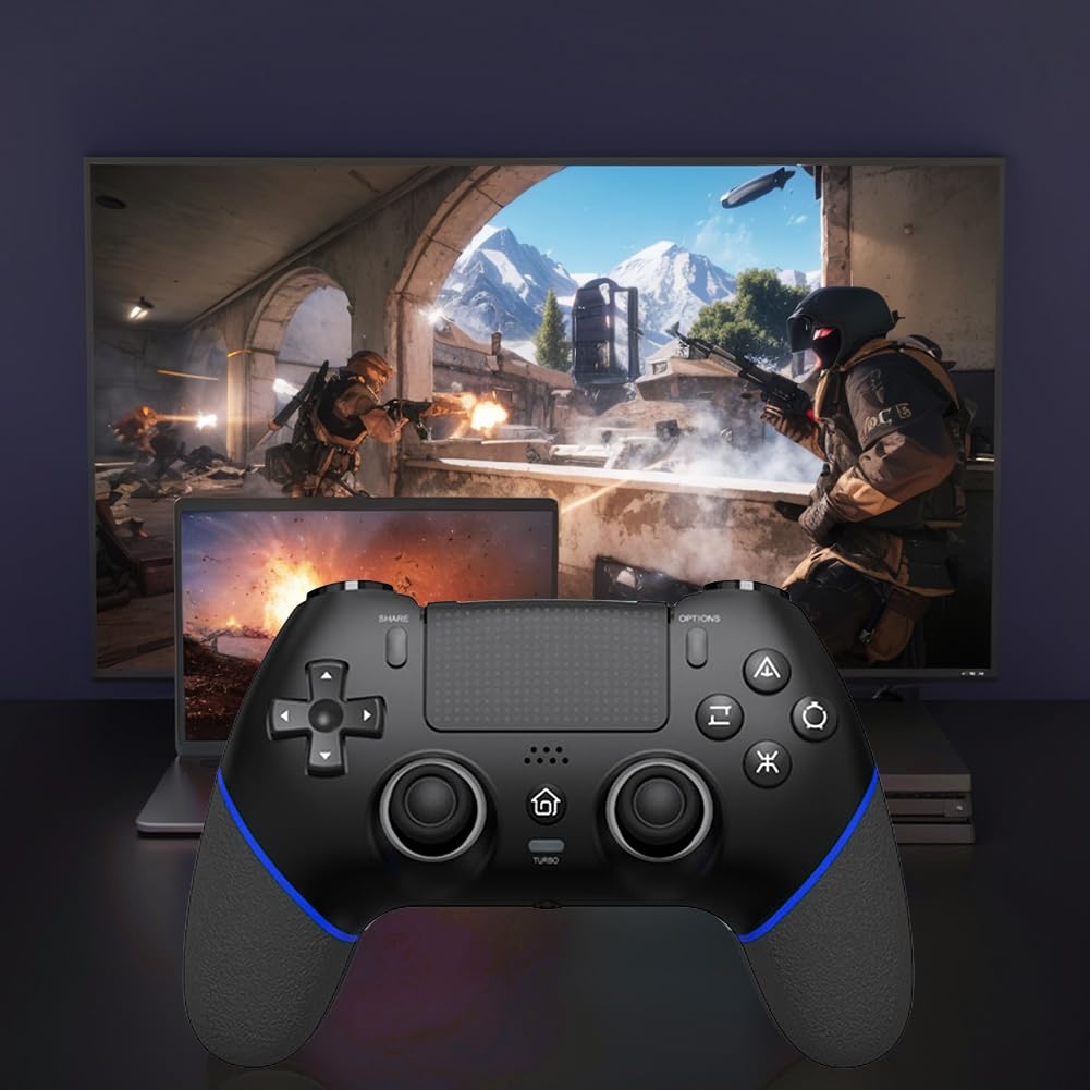 Controlador inalámbrico para juegos Gamepads giroscópicos de 6 ejes, vibración dual, Gamepad para PS4/PC