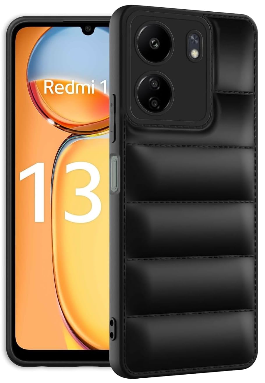 GoldKart® Puffer Silicone Back Cover for Redmi 13C 4G / Poco C65 | Scratch Resistance Mobile Cover, Camera Protection Case - Black (B0DBBBM5ND) Amazon Price History, Amazon Price Tracker