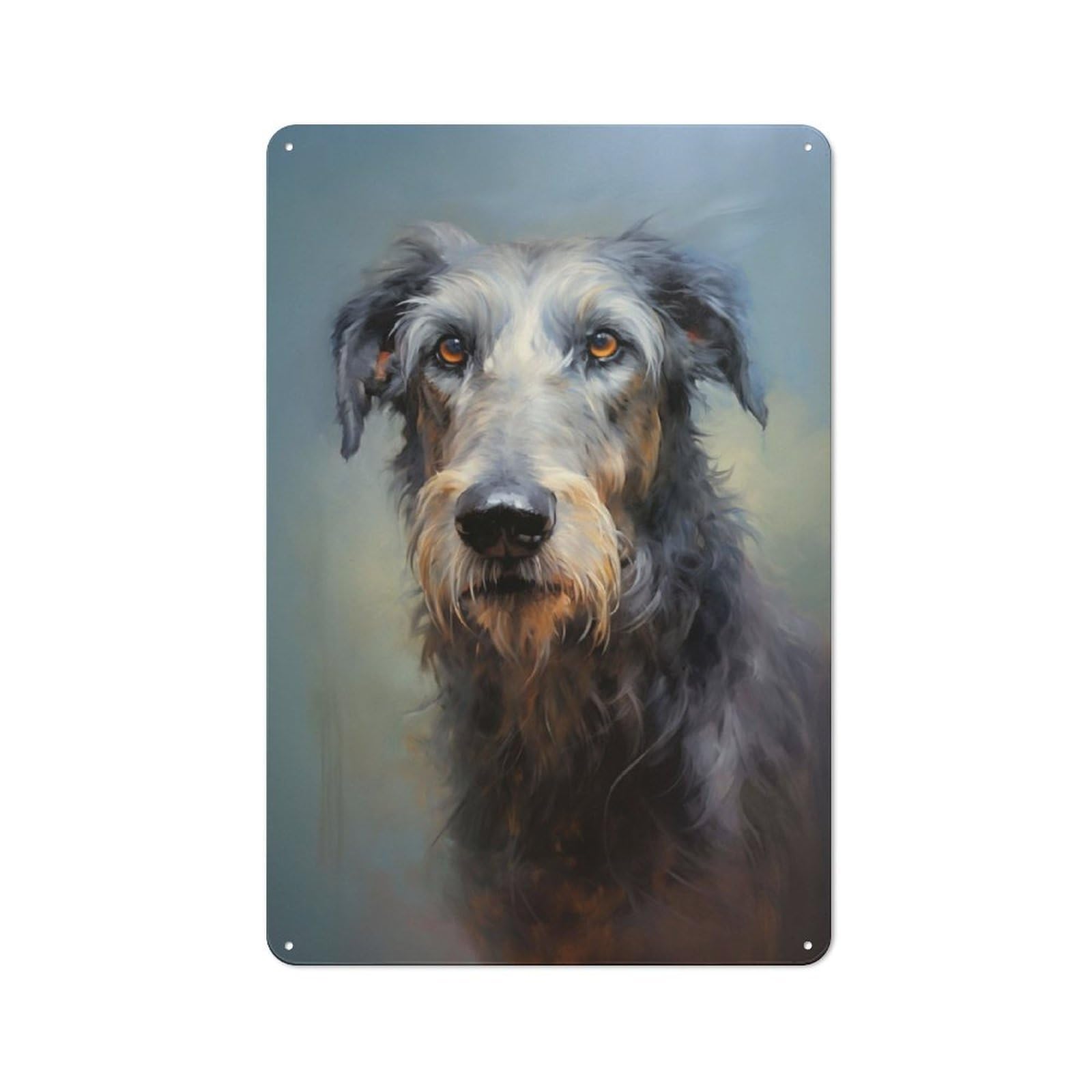 Junmoney Irish Wolfhound Metal Sign 30X20cm With For Pub Or Café, Retro Decor, Suited To Café Interior Fans