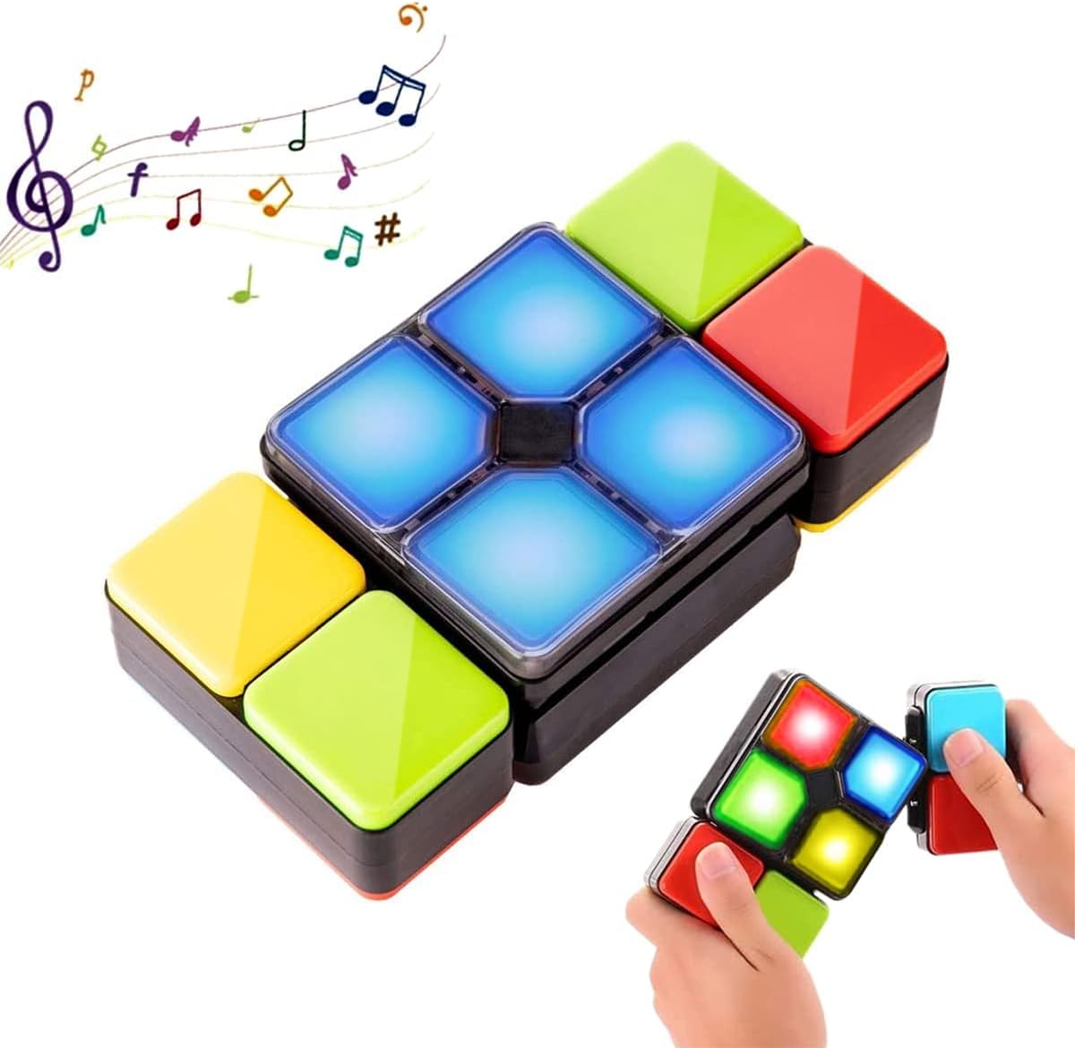Slipps Electronic Music Magic Cube Puzzle Game – Fun Educational Toy for Kids Teens & Adults Boys Girls Ages 6-12, Travel Friendly Novelty Entertainment Toy