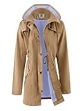 Women's Long Rain Jacket Waterproof Rain Coat with Hood Outdoor Light Raincoats Windbreaker