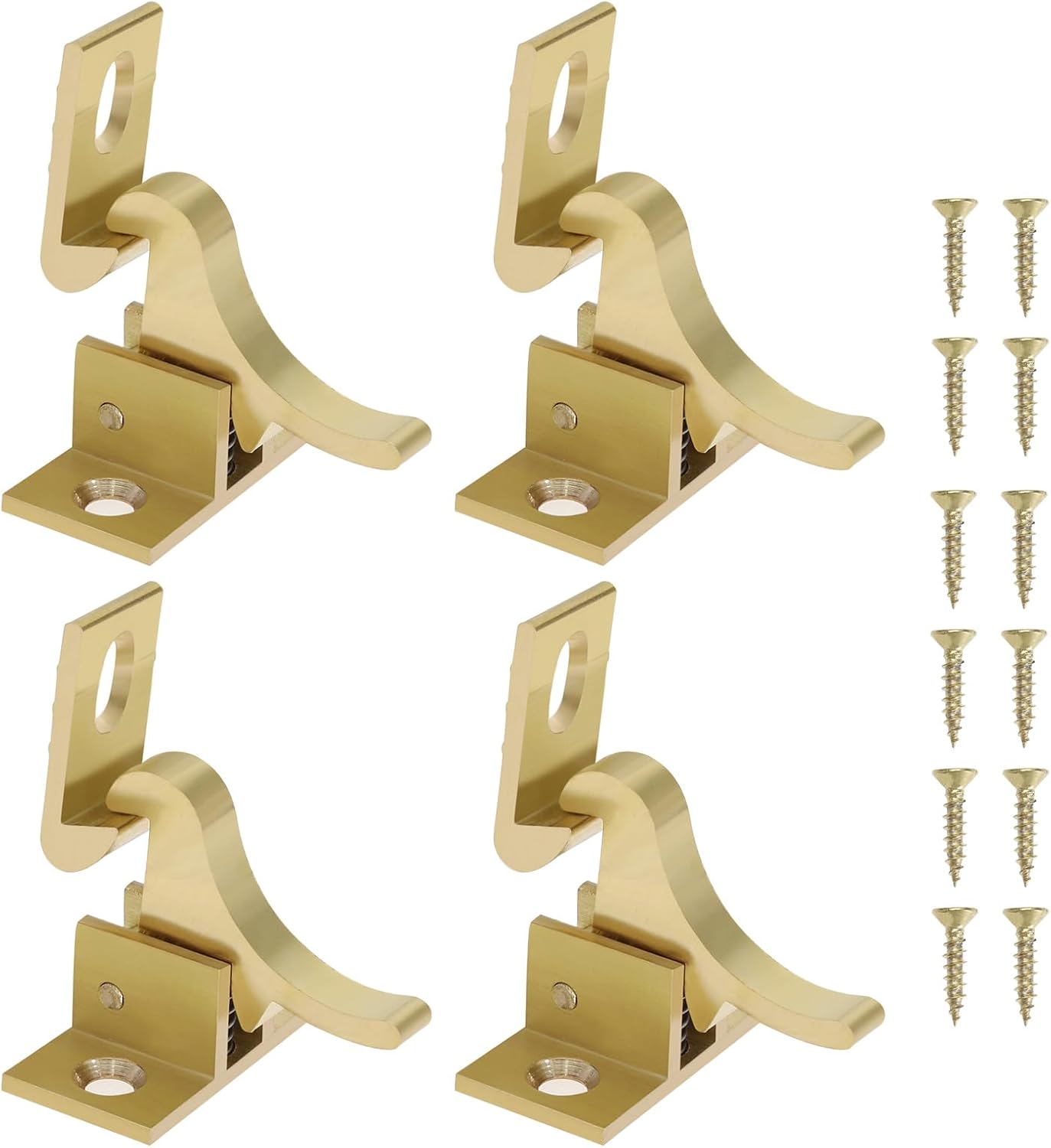 eMagTech 4Pcs Pure Brass Bird Latches with Screws Window Elbow Latch