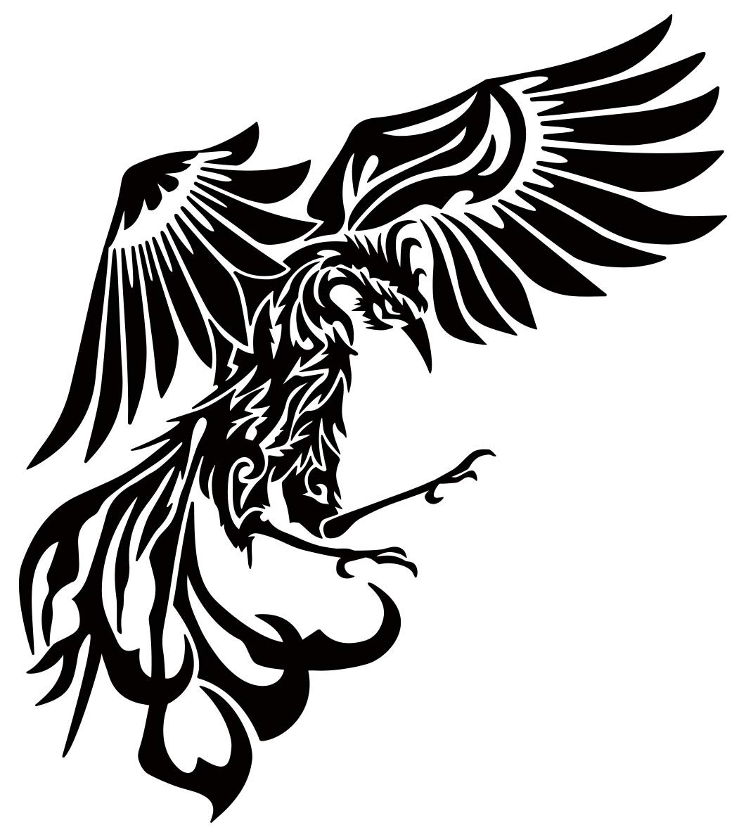 Amazon.co.jp: カッティングステッカー 鳳凰 不死鳥 フェニックス