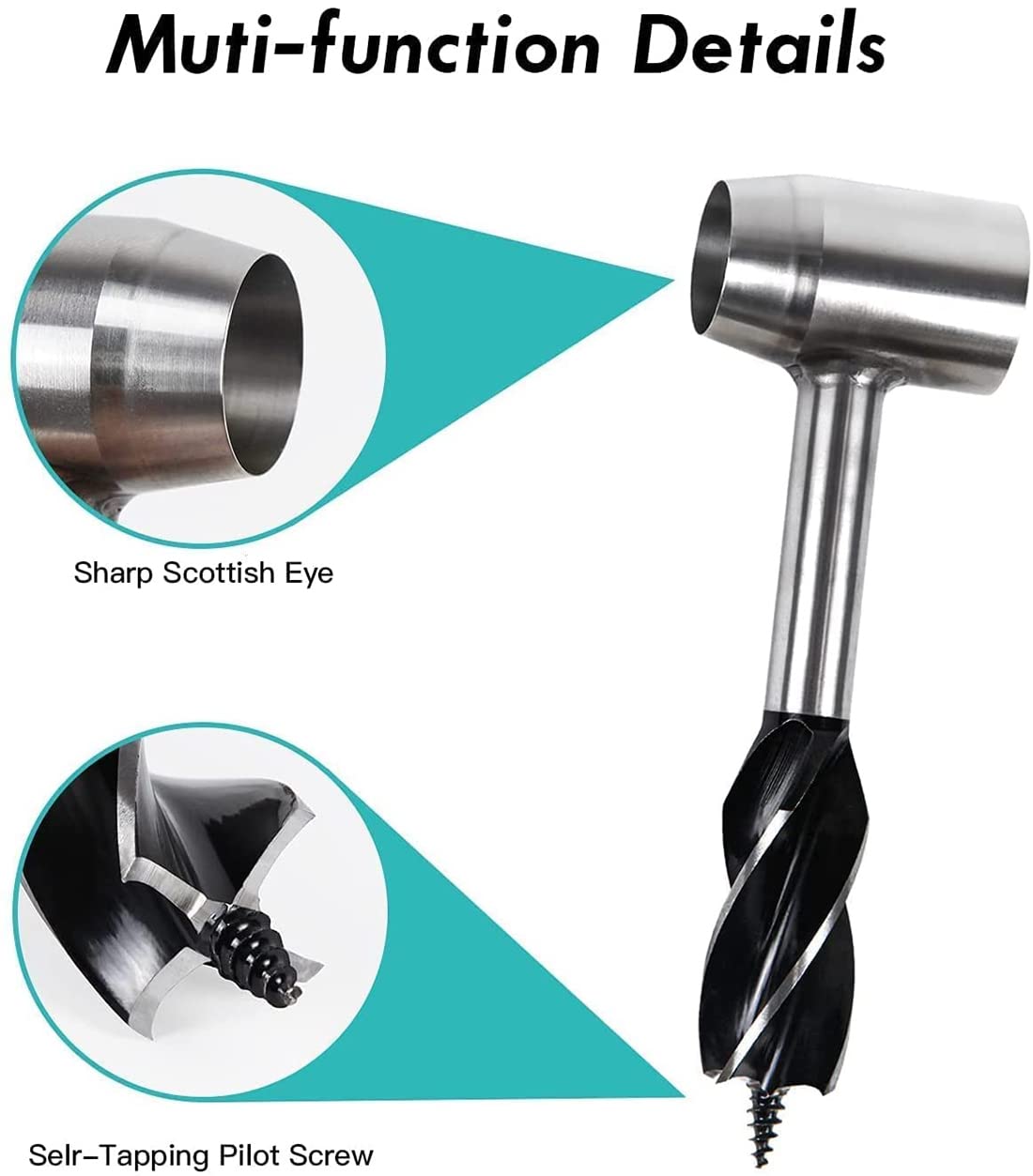 Kit Sopravvivenza Esterno Trapano Manuale A Coclea - Chiave Per Legno, Sopravvivenza, Bushcraft, Campeggio, Esterno In Acciaio Chiave Per Campeggio E - Foto 10