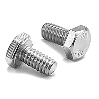 Vista 12 de Perno de tornillo de cabeza hexagonal 3/8-16 x 1, 20 piezas de acero inoxidable 18-8 (304), totalmente roscado, acabado liso, por SG TZH