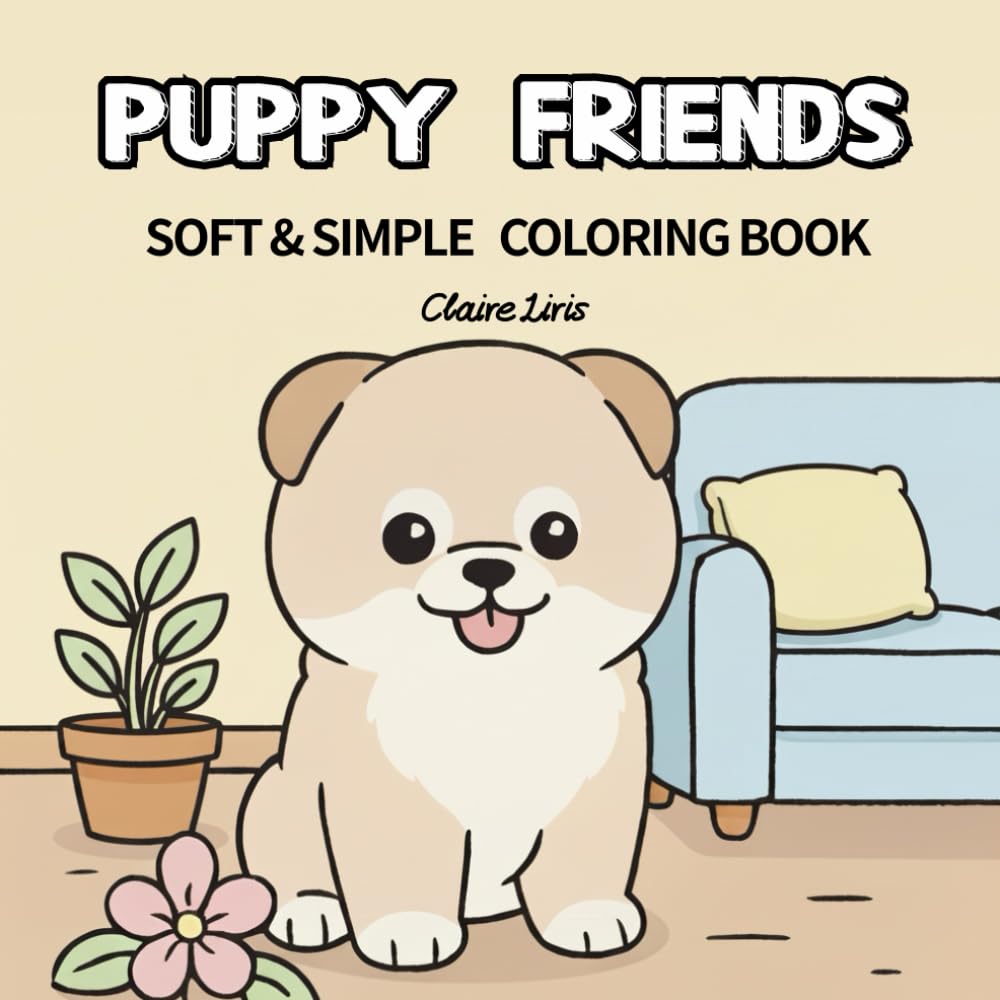 PUPPY FRIENDS: SOFT & SIMPLE COLORING BOOK