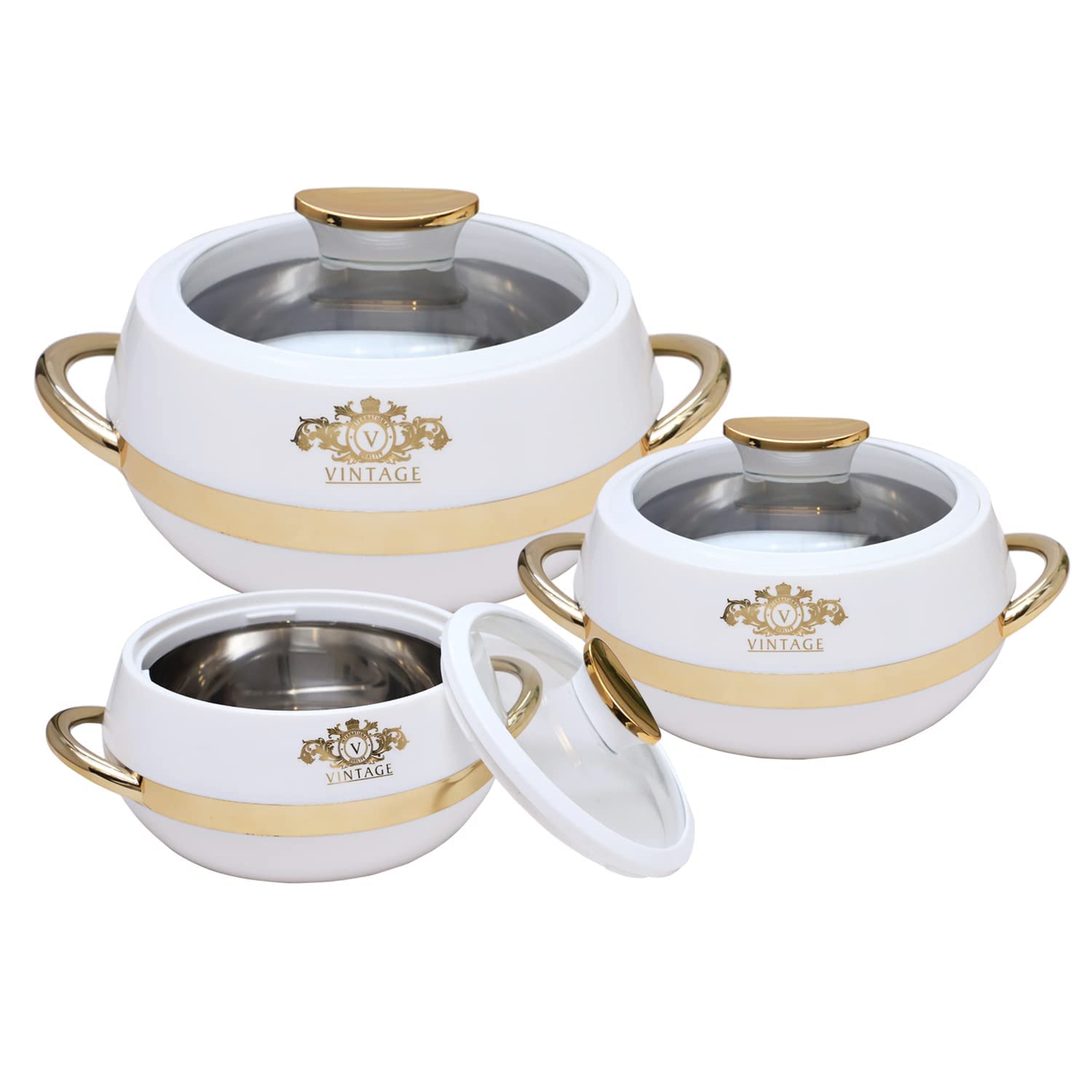 Cocottes en inox blanc : le lot de 3 tailles idéal pour optimiser votre cuisine au quotidien