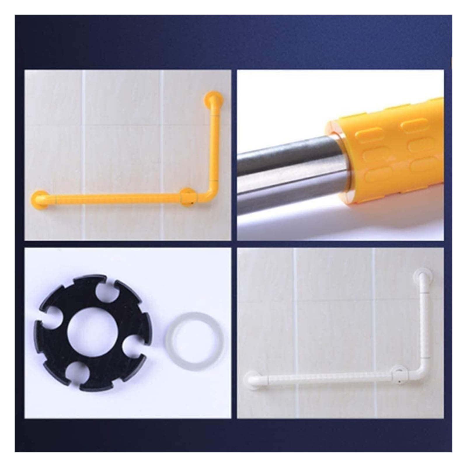 Baño, Barra de Apoyo, Barra de Apoyo, Inodoro de Esquina en Forma de L, Ducha, Pasamanos Antideslizantes, Colgante de Pared, Mango accesible para Personas Mayores