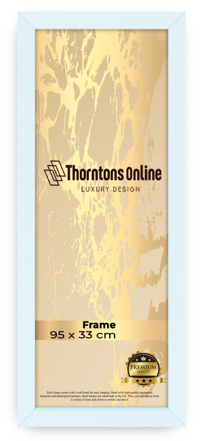 Throntons Modern Panoramic sizes picture Frame Photo Frame Poster Display - 95 x 33cm (White)