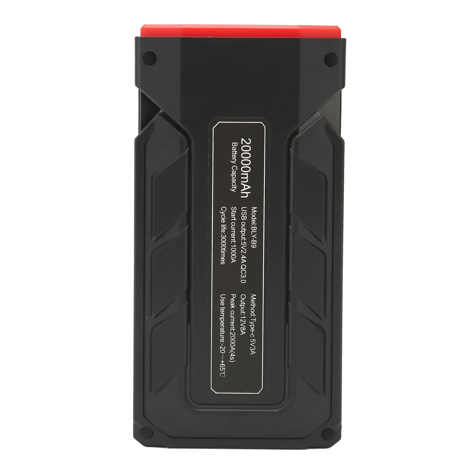Avviatore Batteria Auto, 2000A Picco 12V Auto Jump Starter Power Pack, 20000mAh Caricabatterie Portatile Power Bank, Batteria Auto Booster Pack per Motori Fino a 10L Gas e 6L