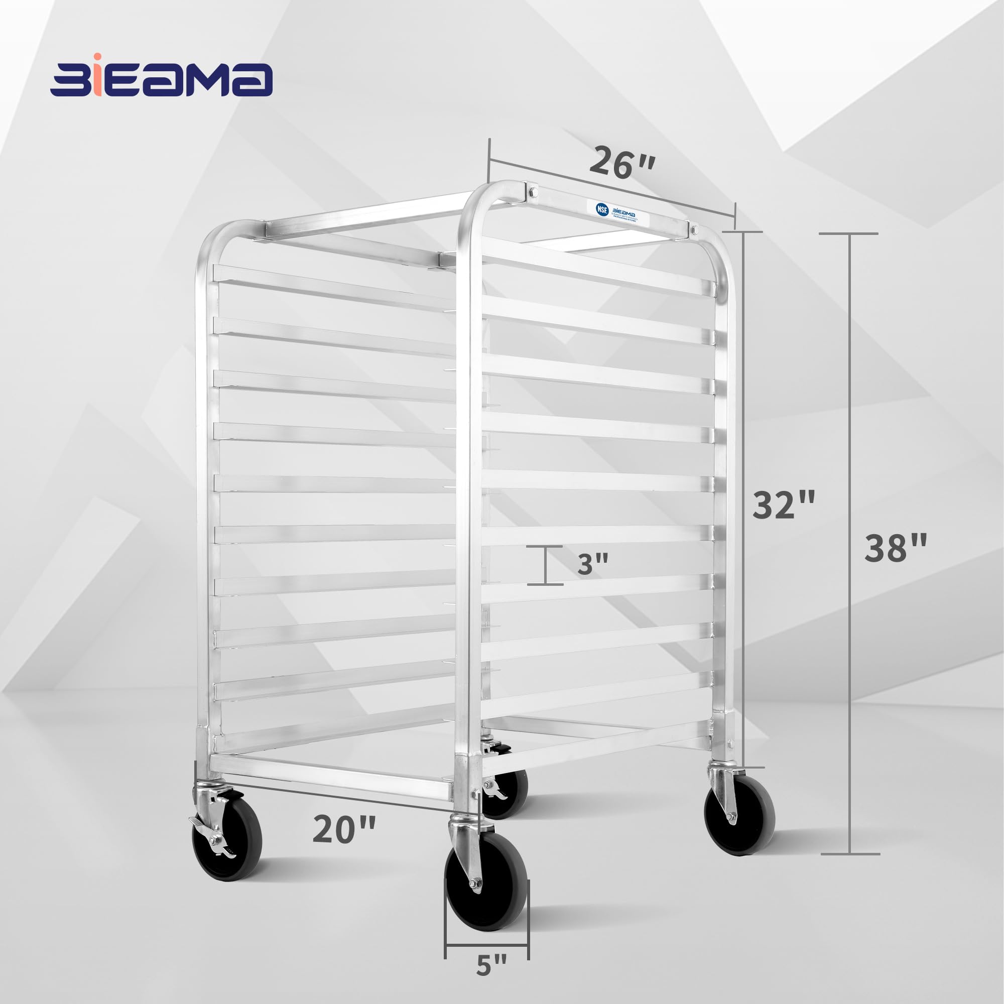 Snapklik.com : 10-Tier Sheet Pan Rack, NSF Bun Pan Rack, Aluminum ...
