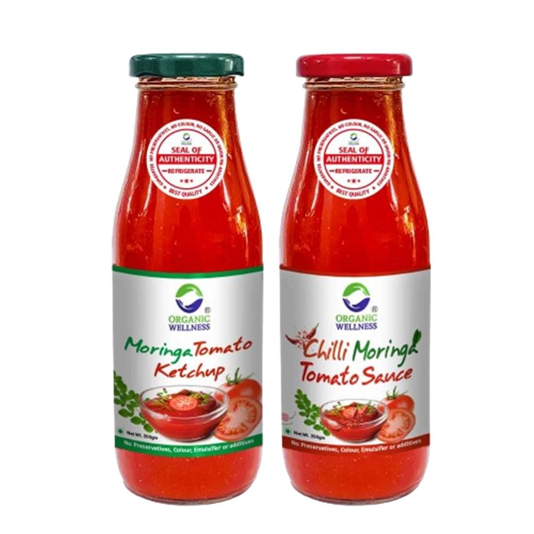 Organic Wellness Moringa Tomato Ketchup & Chilli Moringa Tomato Sauce 100% Vegetarian Pack of 2 (350 grams Each) (B0CVQYCTNQ) Amazon Price History, Amazon Price Tracker