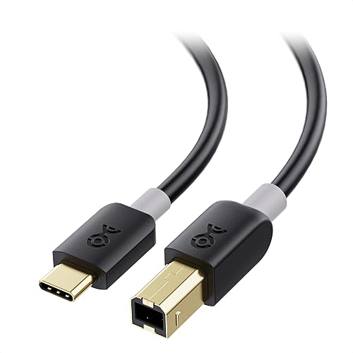 Cable Matters USB C Printer Cable, 1m, Black, USB B 2.0 Cable | USB B to USB C Cable, MIDI to USBC, Compatible with Printers, Scanners, MIDI Keyboards, DACs and iPad - 1m - Black