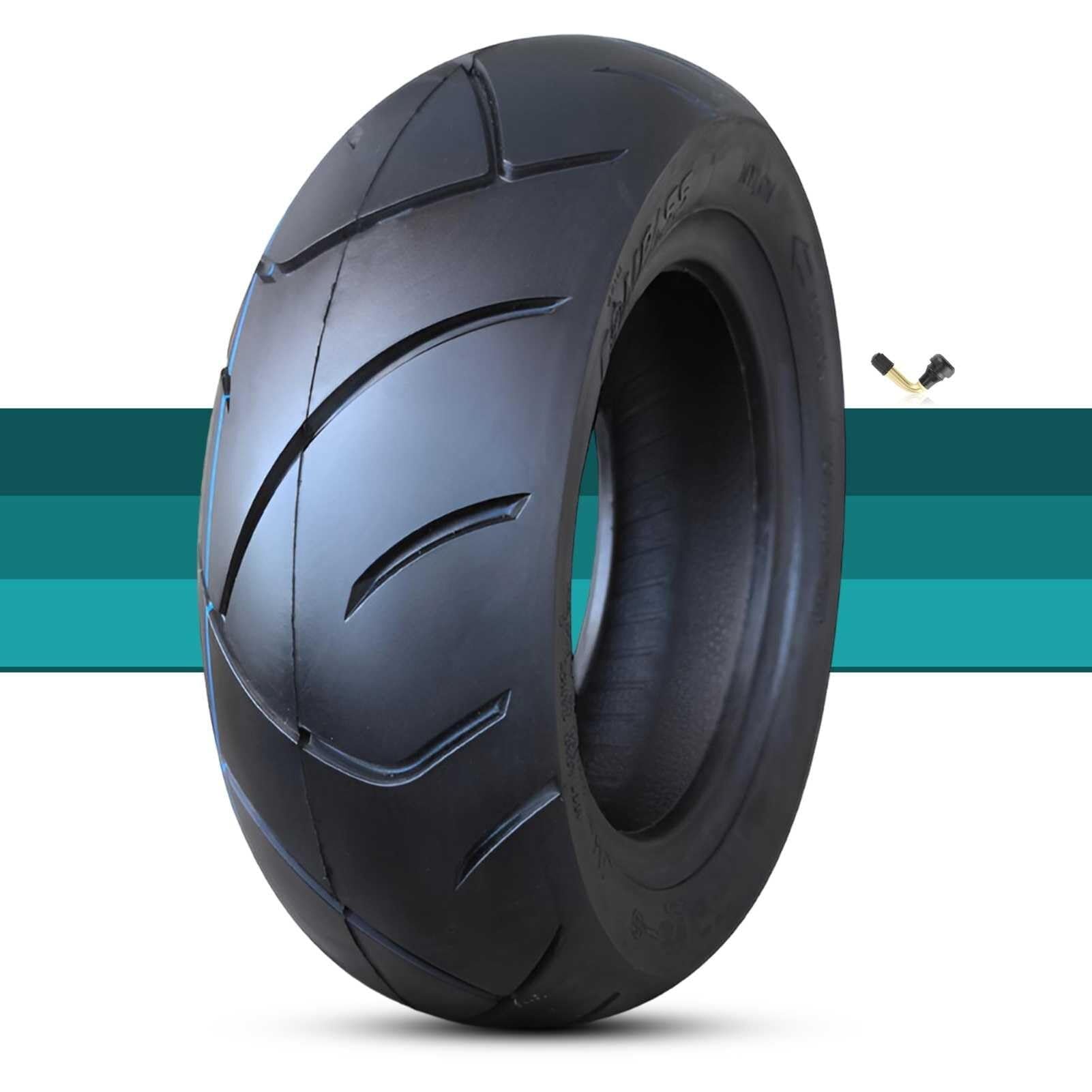 110/70-8 4 P.R. 41J Opona Motocyklowa bez Wewnętrznej Rury | Dla Przedniego i Tylnego Koła | Odporna na Przebicia i Zużycie dla Codziennych Przejazdów | Maksymalna Ładowność 145 kg