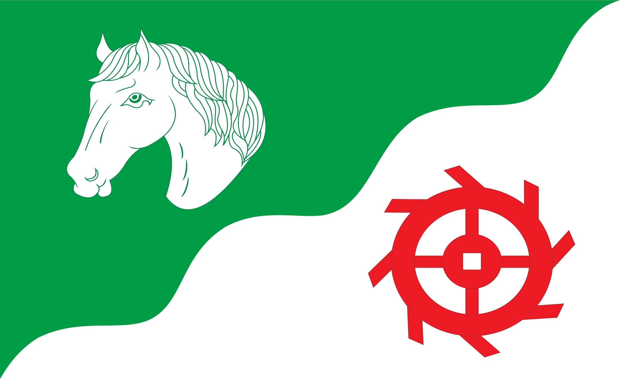 Drapeau du Schleswig-Holstein Bendorf 120 x 80 cm pour pavoisement extérieur