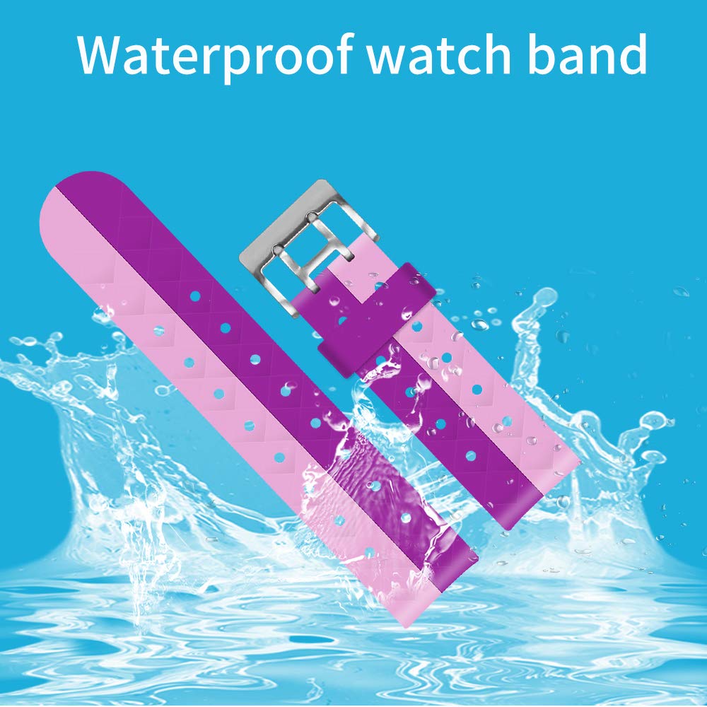 Kids Smart Watch Bandas de repuesto para de 20mm,compatible con PTHTECHUS CPROGRACE INIUPO YENISEY Silicona Correa de reloj,regalo para niñas y estudiantes