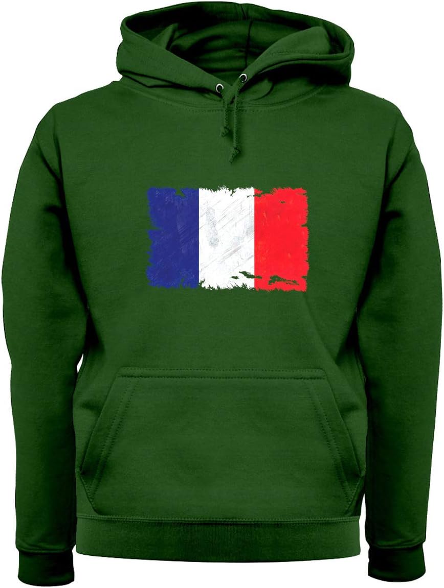 France Grunge Style Flag - Unisex Premium Hoodie/Hooded Top