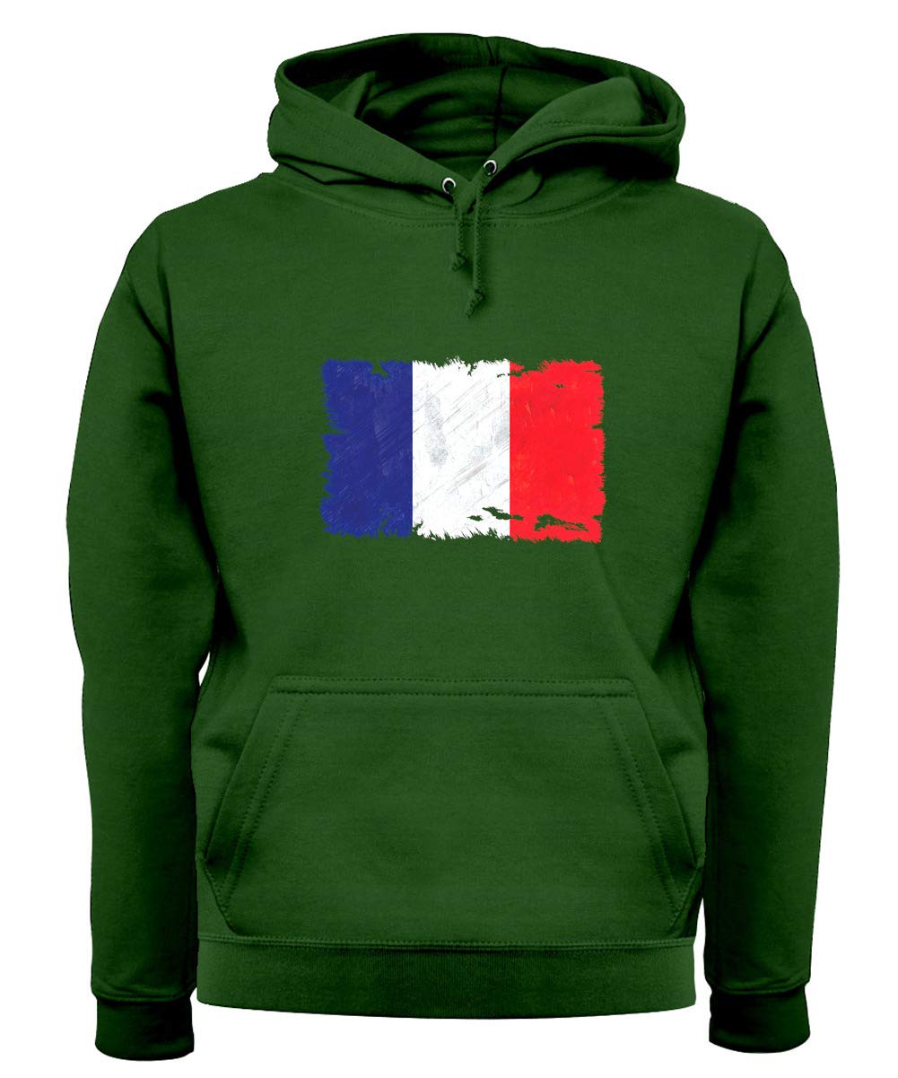 France Grunge Style Flag - Unisex Premium Hoodie/Hooded Top