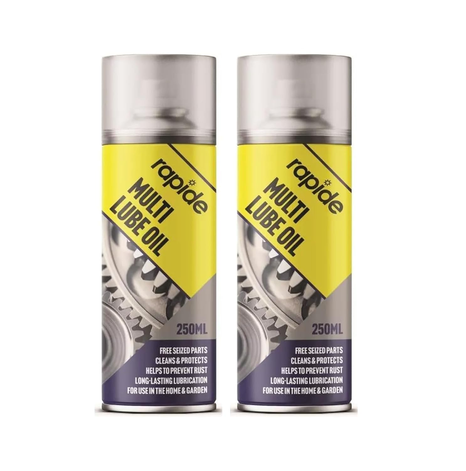 MIXEL Multi Lube Oil Spray, Fast Drying Formula, Easy-to-Apply, DIY Enthusiast, Protection Against Rust, Corrosion, Wear, Ideal for Machines, Tools, Gears, Chains, Motors, 250ml, (2 Pcs)