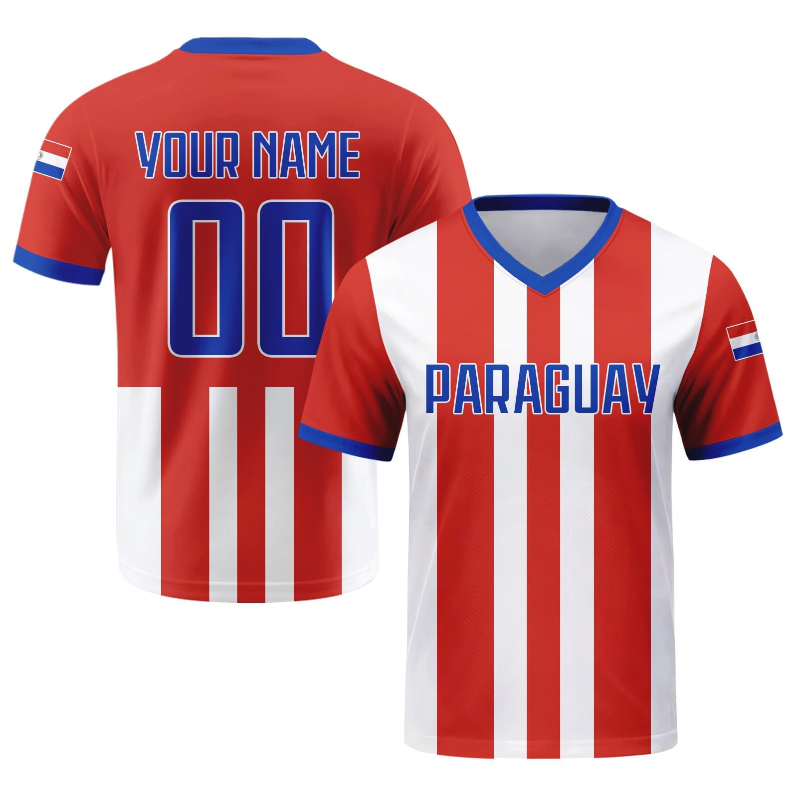 Custom 2026 National Soccer Jersey for Men Personalised Football Team Uniforms Jerseys Shirts Women Unisex A37 Paraguay Jerseys — image 1