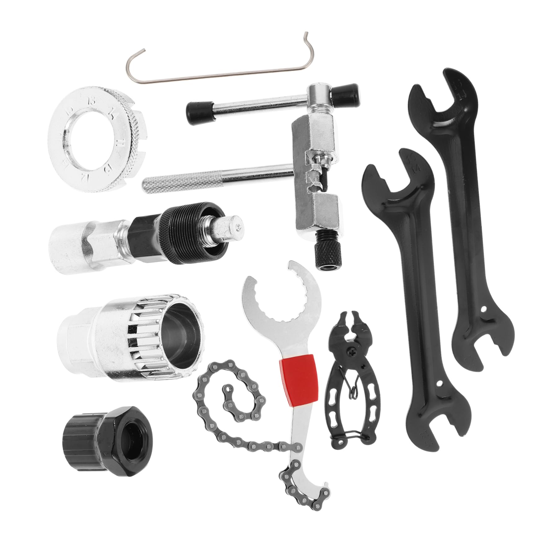 SOIMISS Fahrradspeichenschlüsselwerkzeug Mit Flachspeichenschlüssel Und Ventilschaftwerkzeug Für Fahrradreparatur Und Wartung Kompaktes Fahrrad-Werkzeug-kit