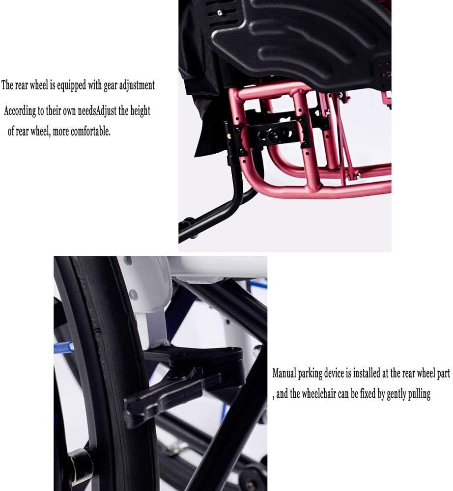 Silla de ruedas manual ligera todo terreno para 66-85 kg, diseño ergonómico con reposapiés oscilante y reposabrazos, silla de ruedas de aire autopropulsada para exteriores