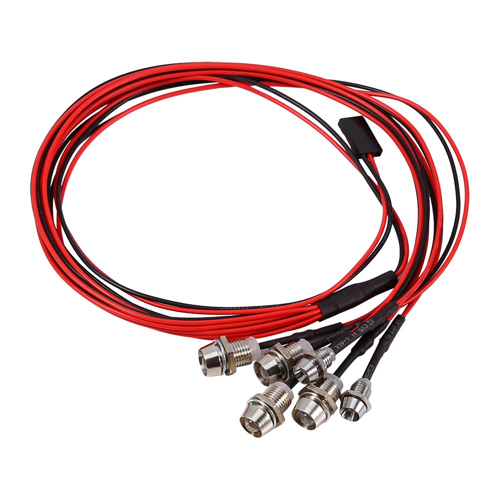 Oumefar Light 6 Led Rc Car 3-7V Head Tail Set 5Mm/3Mm Diameter For 1/10 Model Truck