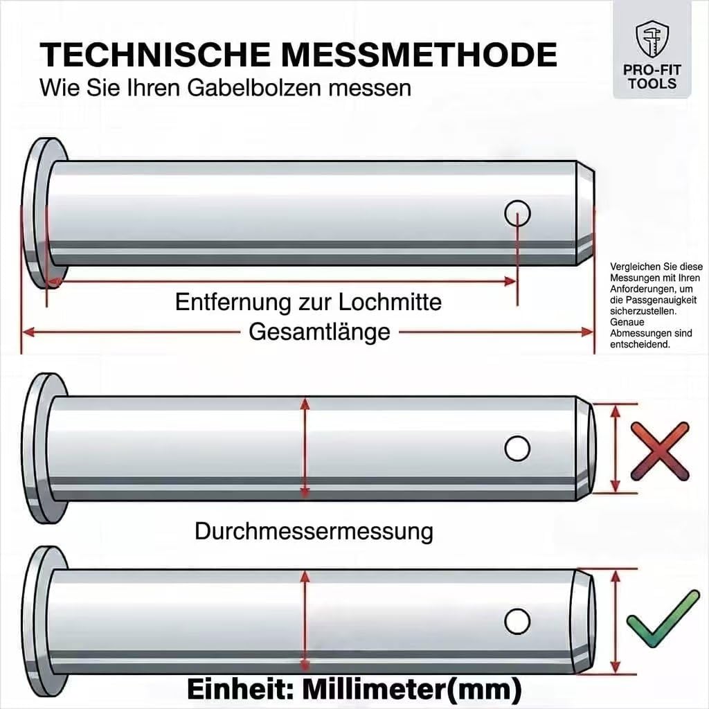 17-teiliges Minibagger Löffel-Bolzen & Buchsen Reparatursatz,schweißfrei | Passend für 30mm Bolzen,300mm Länge,geeignet für Cummins Kohler Motoren,kompatibel mit Yanmar,Kubota,Takeuchi,Bobcat Baggern