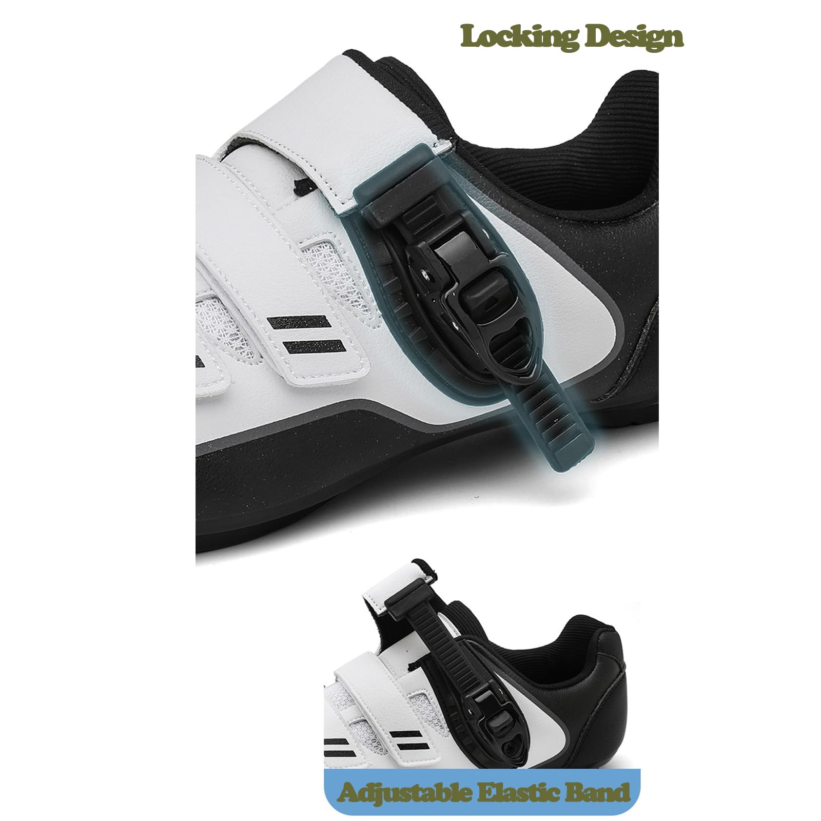 Surwin Chaussure VTT Homme Antidérapant, Chaussures de Cyclisme Plat Confortable Respirant, Chaussure VTT Sneakers Femme Serrage Réglable, Accessoires Sport Extérieur Intérieur