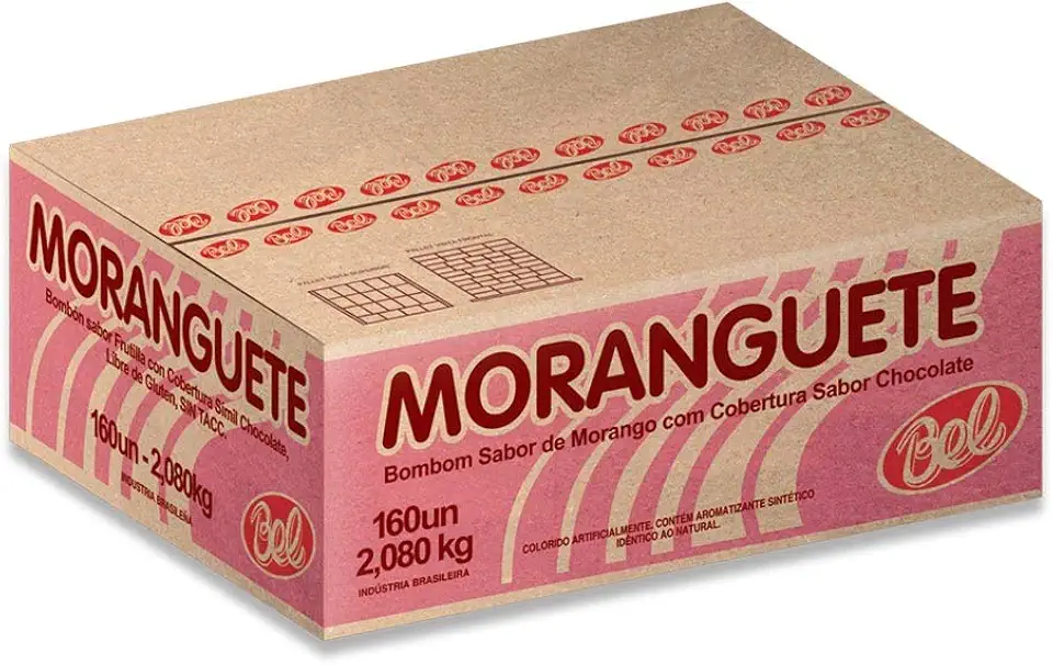 Bombom Chocolate Recheado Moranguete c/160 - Bel