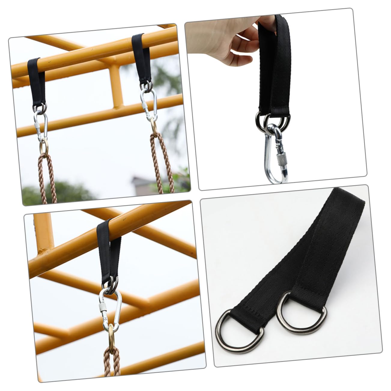 Toddmomy 25pièces Sangles De Suspension pour Hamacs Et Balançoires Kit pour Camping Et Activités De Plein Air Sangles Résistantes Et Faciles à Installer pour Sécurité Optimale