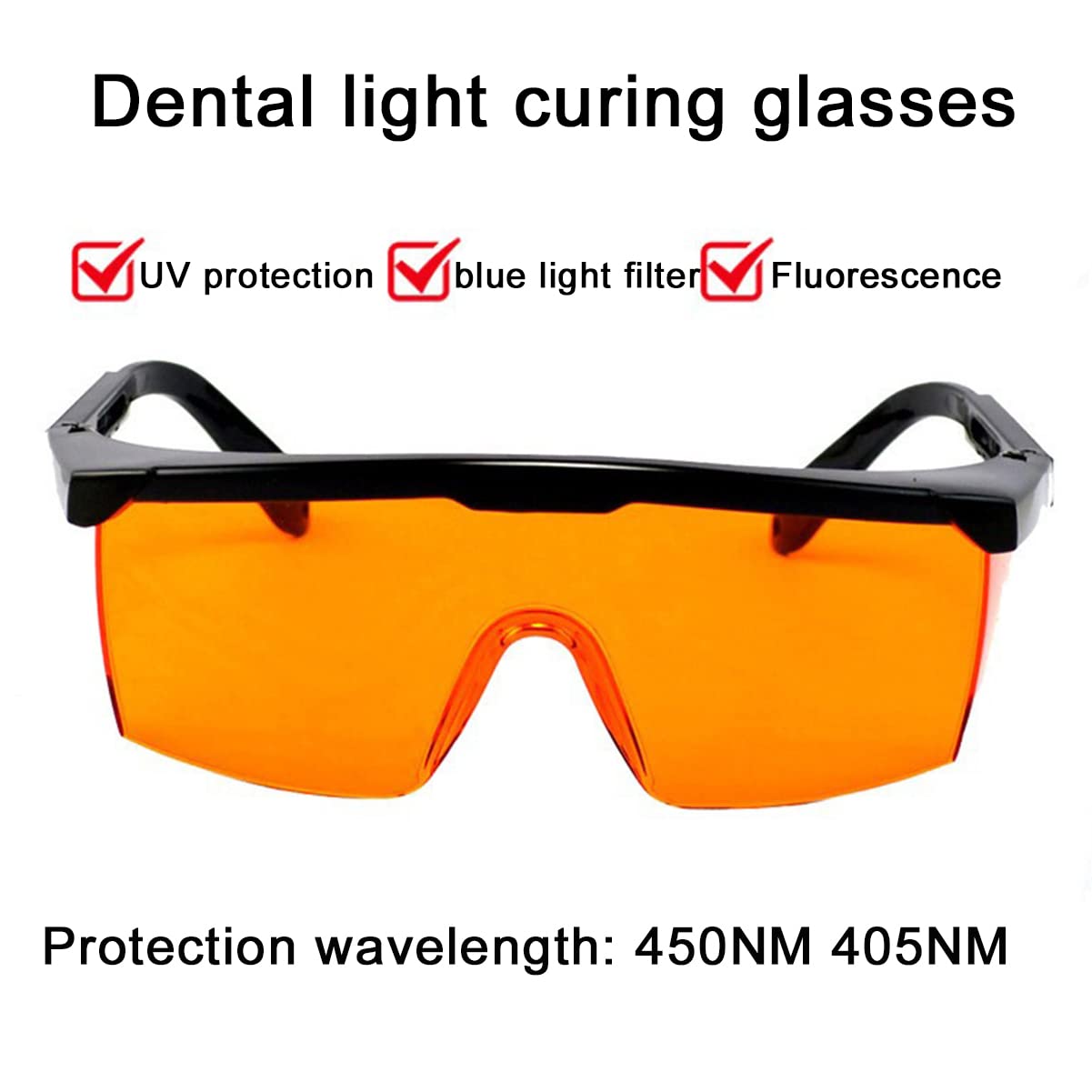 Gafas Anti-ultravioleta, Gafas Protectoras Con Filtro De Luz Azul Fotopolimerizable Dental 190-490nm Gafas Protectoras Con Lámpara Uv Fluorescente De Luz Azul Médica