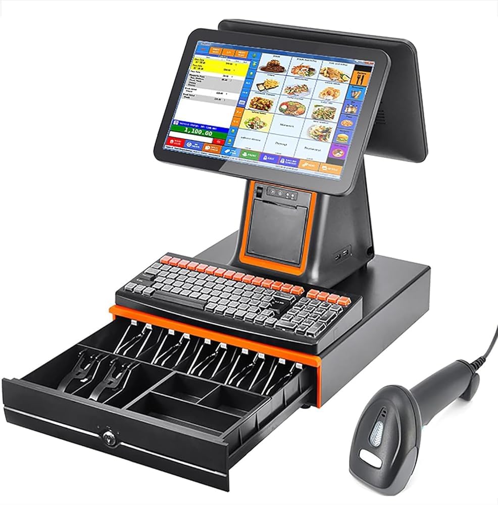 Caisse Enregistreuse De Restaurant, Caisse Enregistreuse Électronique Avec Écran Tactile De 15,6 Pouces, Écran LED 1 Ligne À 8 Chiffres, Charge La Rotation Multi-angle, Port USB, Pour Supermarché OF