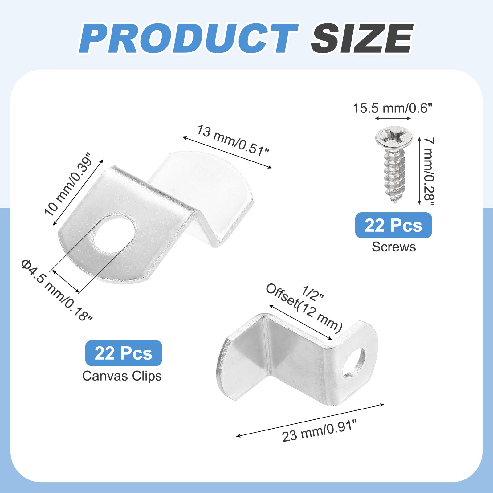 PATIKIL 1/2" Offset Canvas Clips - Image 2