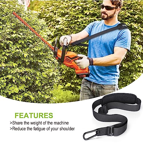 Image of Trimmer Strap for Weed Eater Shoulder Strap Harness [Upgraded Metal-Clip], Compatible with EGO /Greenworks String Trimmer, Leaf Blower, & Shrub Trimmers