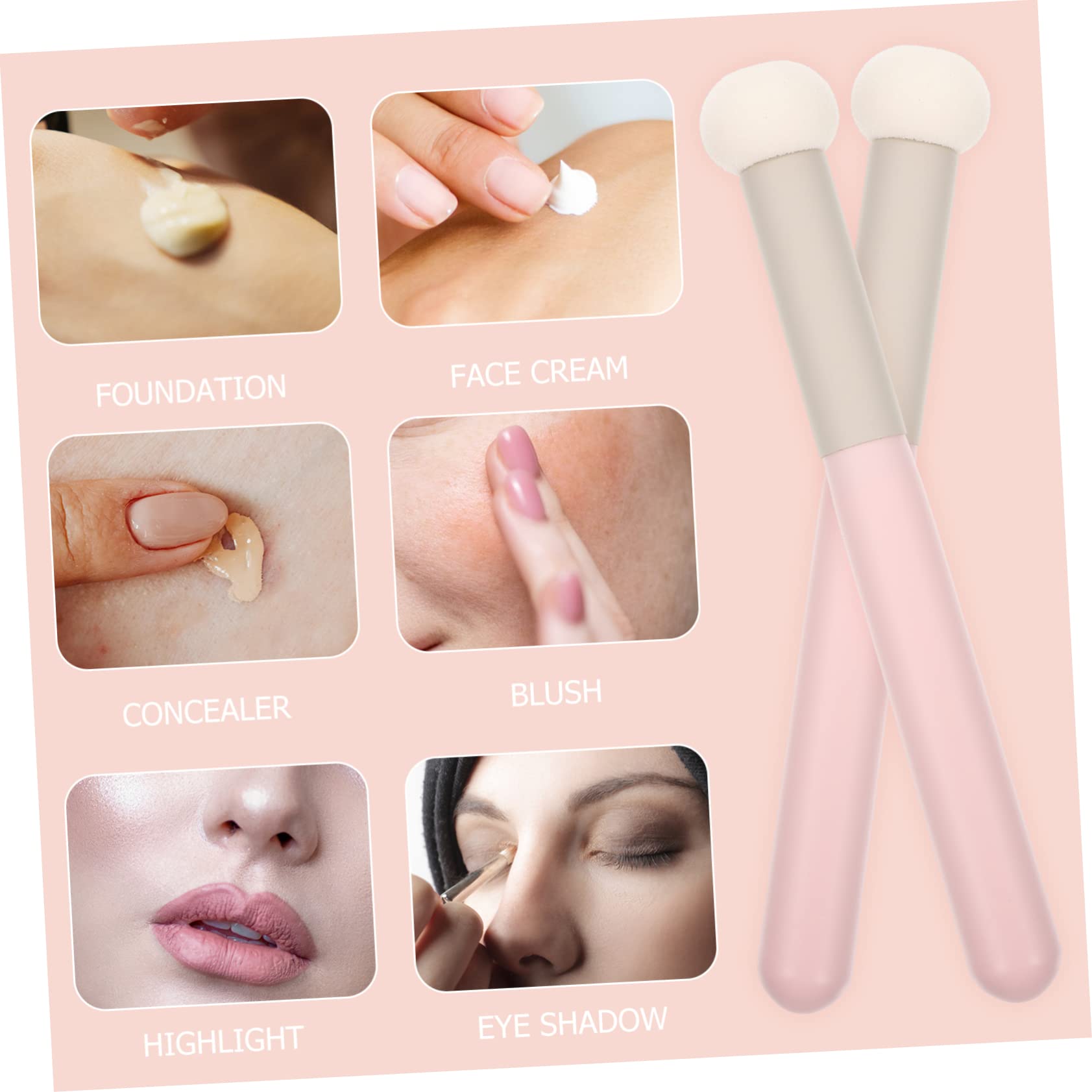 MAGICLULU 5 Set Di Correttori Kit Di Cosmetici Spugne E Pennelli Per Il Trucco Manico Per Fondotinta E 3 Pezzi*5
