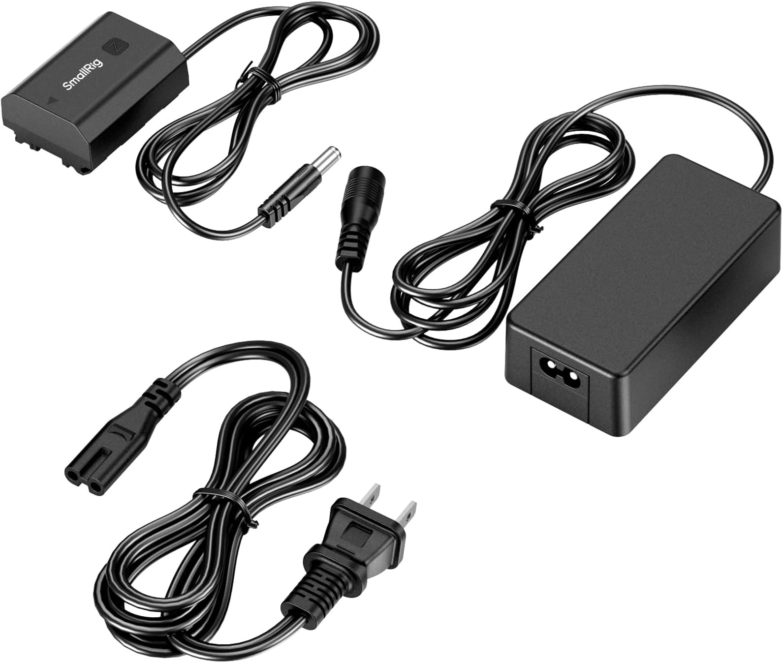 Dummy Battery Power Supply Adapter Kit for Sony NP-FZ100, for Sony A7 V, FX3, A7S III, A7 IV, A7 III, A7R III, A7R IV, A7R V, A7C II, A7CR, A1, A9, A9 II, A6600, A6700, FX30, ZV-E1, ZV-E10 II