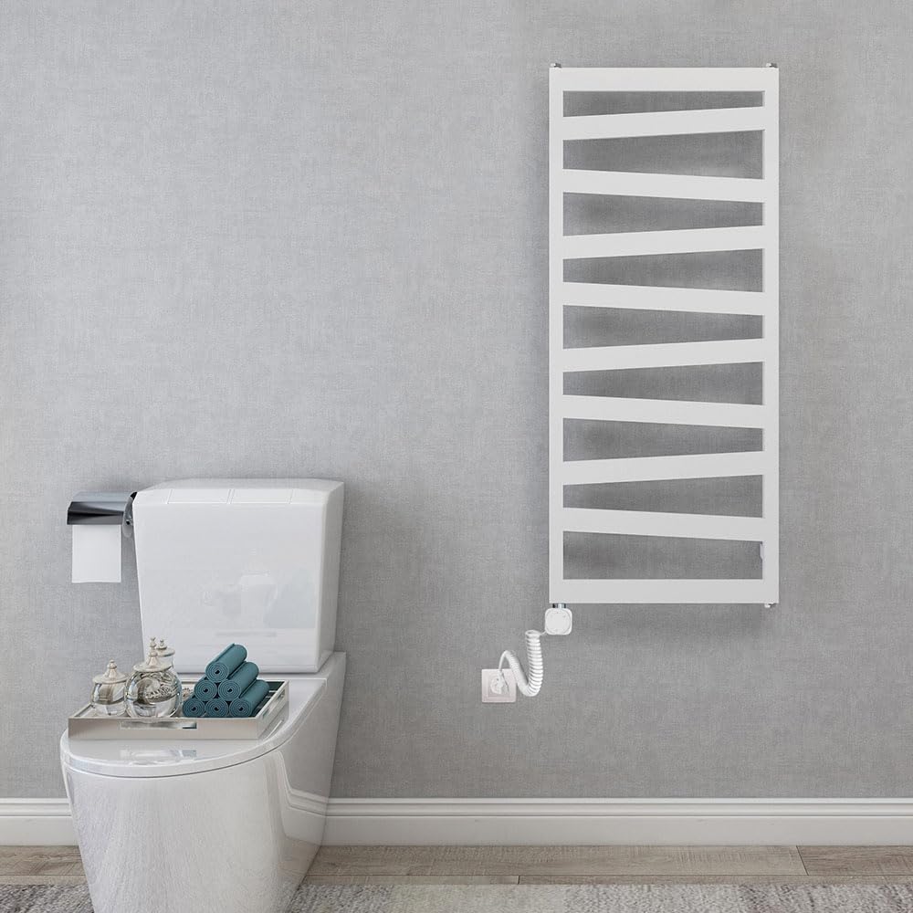 Kibath Toallero Radiador Secatoallas INSI 120 cm x 47 cm eléctrico acabado blanco mate fabricado en acero