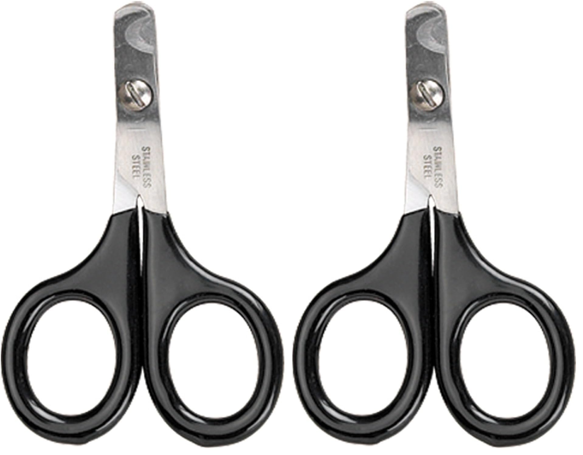 Master Grooming Tools Pet Nail Scissors — Stainless Steel Scissors for Trimming Nails on Cats and Birds - Small, 3½" (Pack of 2)