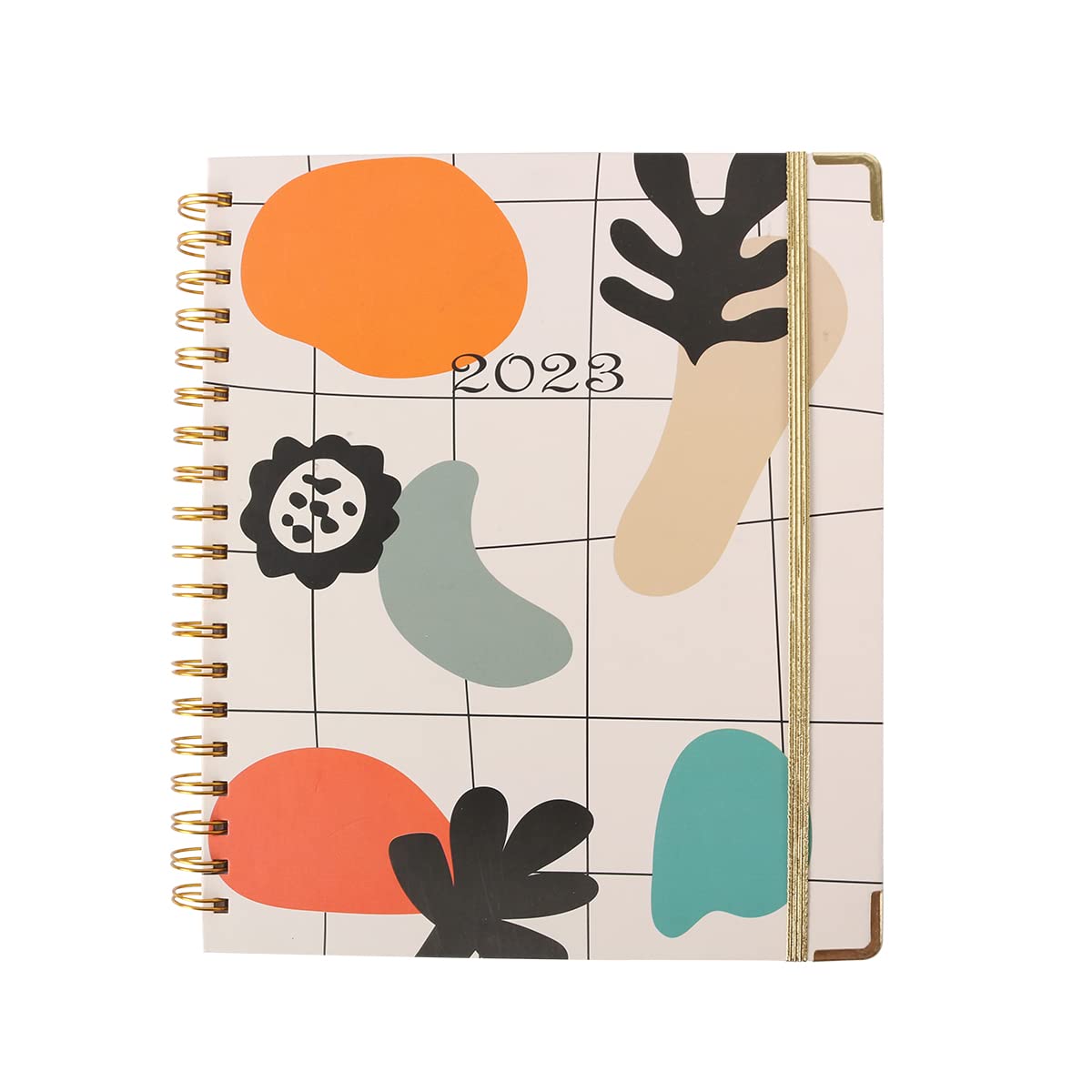 Photo 1 of 2023 Planner with Weekly & Monthly Spreads, Academic Planner 5.5''x8.5'', Tabs, Inner Pocket,Gold Protective Corner,Elastic Band,Cute Planner for 2023 D Style B1-5.5''-D