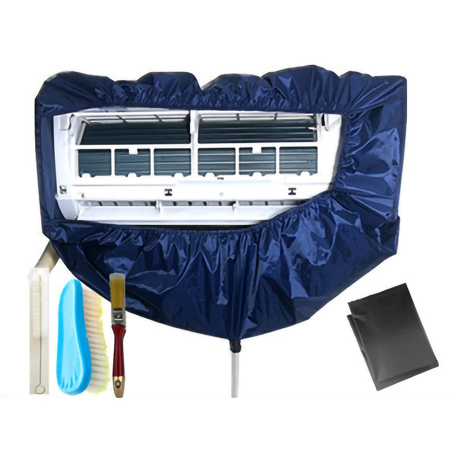 Funda de Limpieza para Aire Acondicionado, Kit de Limpieza Dividido, Kit de limpra Lavado de Polvo, Bolsa de Lavado para Aire Acondicionado, Impermeable, con Salida de Drenaje (tamaño: 1-2P)